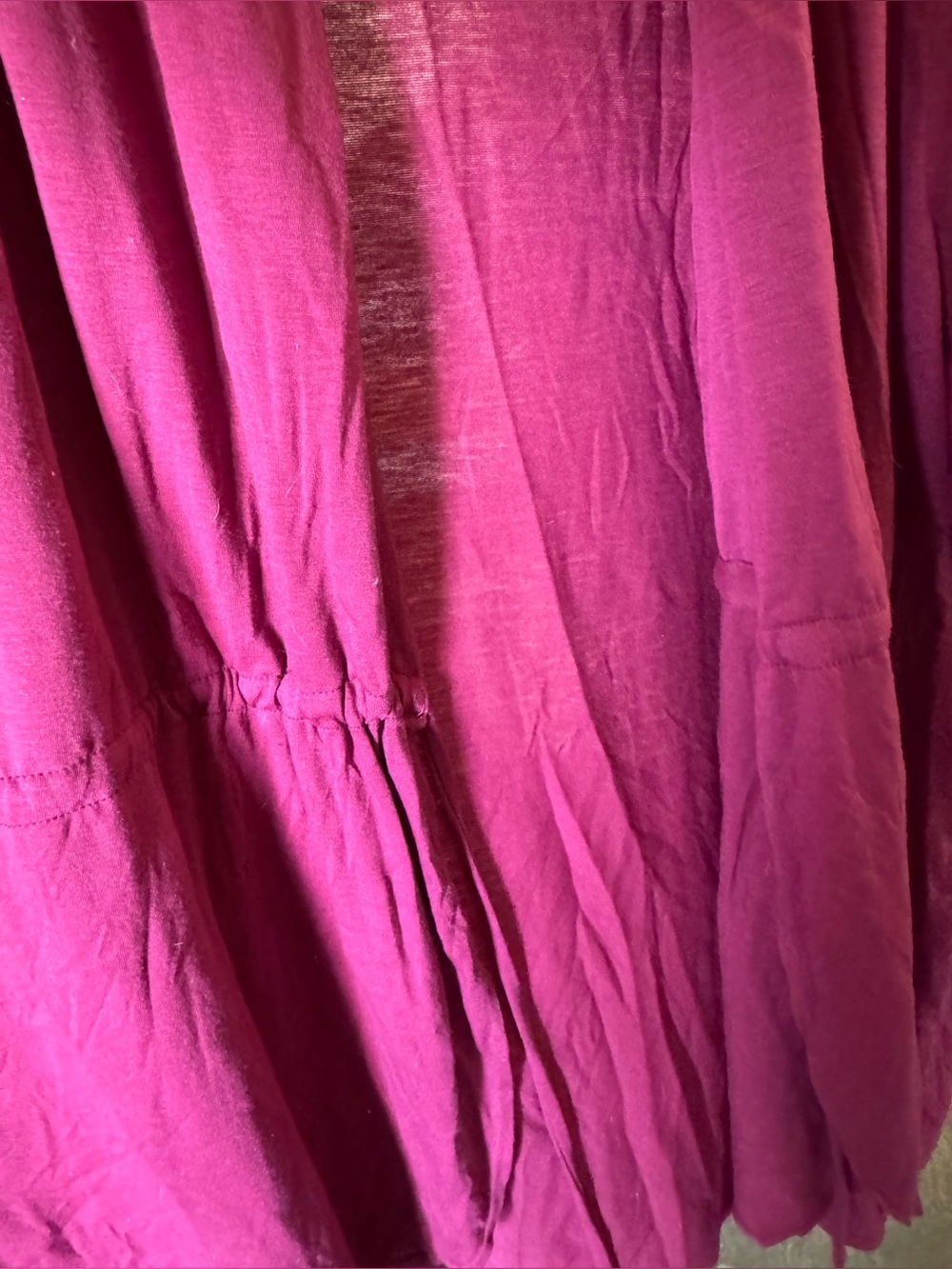 Kiyonna Fuchsia Open-Front Drawstring Cardigan - Picture 3 of 5